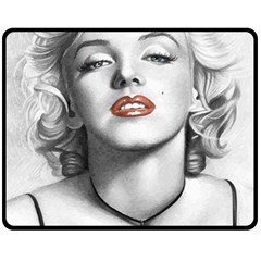 Blonde Bombshell Fleece Blanket (medium)  by StarvingArtisan