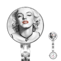 Blonde Bombshell Stainless Steel Nurses Watch