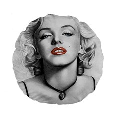 Blonde Bombshell Standard 15  Premium Flano Round Cushions by StarvingArtisan