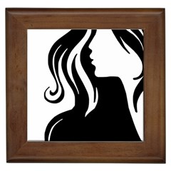 Long Haired Sexy Woman  Framed Tiles by StarvingArtisan