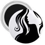 Long Haired Sexy Woman  3  Magnets Front