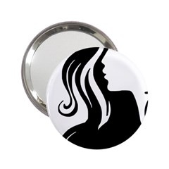 Long Haired Sexy Woman  2 25  Handbag Mirrors