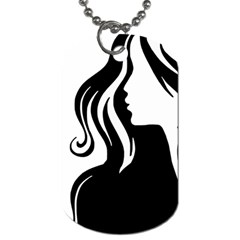 Long Haired Sexy Woman  Dog Tag (one Side)