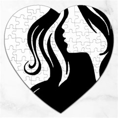 Long Haired Sexy Woman  Jigsaw Puzzle (heart)