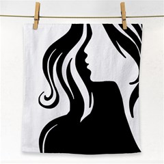 Long Haired Sexy Woman  Face Towel by StarvingArtisan