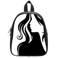 Long Haired Sexy Woman  School Bag (small)