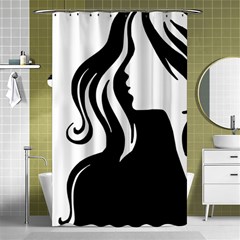 Long Haired Sexy Woman  Shower Curtain 48  X 72  (small)  by StarvingArtisan