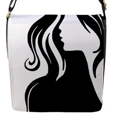 Long Haired Sexy Woman  Flap Messenger Bag (s) by StarvingArtisan