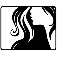 Long Haired Sexy Woman  Double Sided Fleece Blanket (medium)  by StarvingArtisan