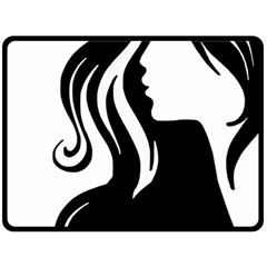 Long Haired Sexy Woman  Double Sided Fleece Blanket (large) 