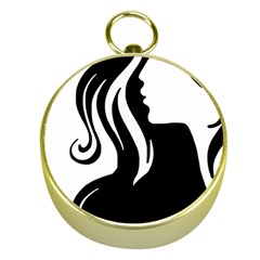 Long Haired Sexy Woman  Gold Compasses by StarvingArtisan