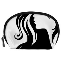 Long Haired Sexy Woman  Accessory Pouches (large) 