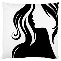 Long Haired Sexy Woman  Large Flano Cushion Case (one Side) by StarvingArtisan