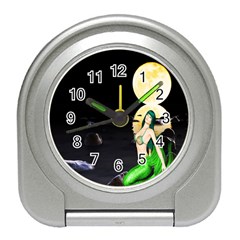 Sexy Mermaid In The Moonlight Travel Alarm Clocks by StarvingArtisan