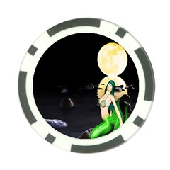 Sexy Mermaid In The Moonlight Poker Chip Card Guard (10 Pack) by StarvingArtisan