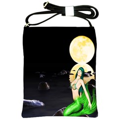 Sexy Mermaid In The Moonlight Shoulder Sling Bags by StarvingArtisan