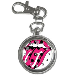 Pink Tongue Key Chain Watches by StarvingArtisan