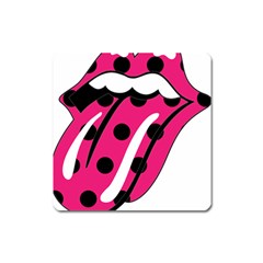 Pink Tongue Square Magnet by StarvingArtisan