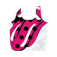 Pink Tongue Full Print Recycle Bags (m)  by StarvingArtisan