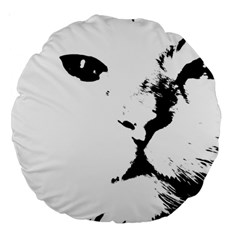 Cat Large 18  Premium Round Cushions by StarvingArtisan