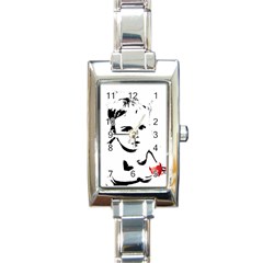 Cupid s Heart Rectangle Italian Charm Watch by StarvingArtisan