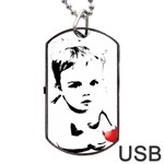 Cupid s Heart Dog Tag USB Flash (Two Sides) Front