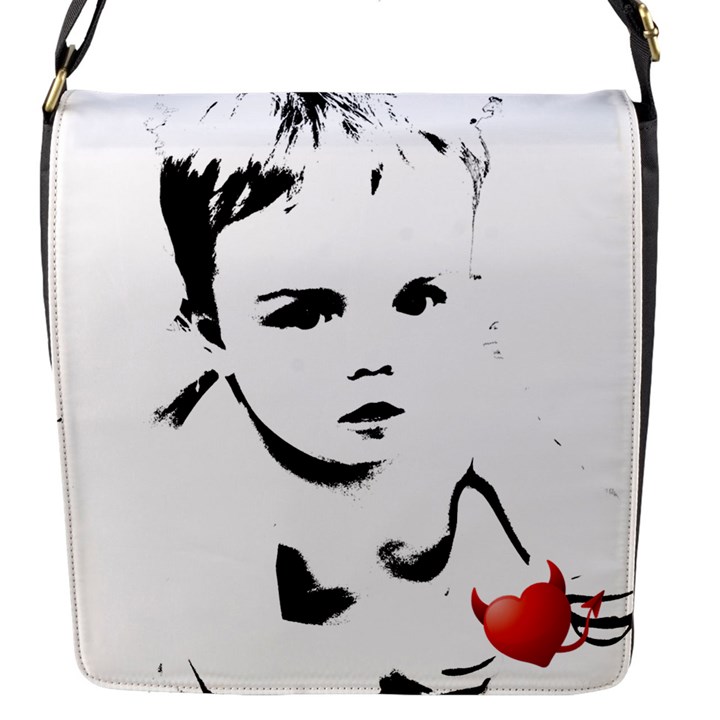 Cupid s Heart Flap Messenger Bag (S)