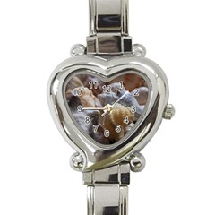 Seashells Heart Italian Charm Watch by StarvingArtisan