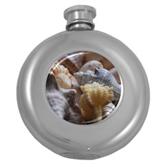 Seashells Round Hip Flask (5 Oz) by StarvingArtisan