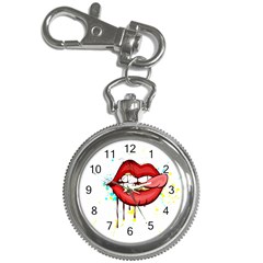 Bit Your Tongue Key Chain Watches by StarvingArtisan