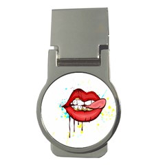 Bit Your Tongue Money Clips (round)  by StarvingArtisan