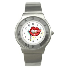 Bit Your Tongue Stainless Steel Watch by StarvingArtisan