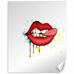 Bit Your Tongue Canvas 11  X 14   by StarvingArtisan