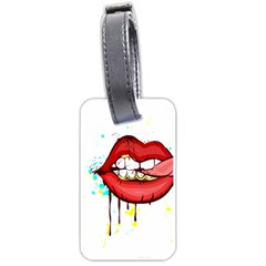 Bit Your Tongue Luggage Tags (one Side)  by StarvingArtisan