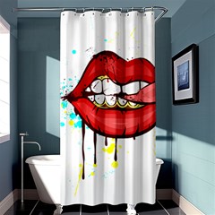 Bit Your Tongue Shower Curtain 36  X 72  (stall)  by StarvingArtisan