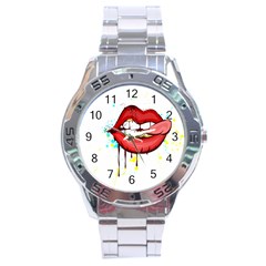 Bit Your Tongue Stainless Steel Analogue Watch by StarvingArtisan