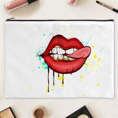 Bit Your Tongue Cosmetic Bag (xxxl)  by StarvingArtisan