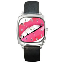 Smile Square Metal Watch by StarvingArtisan