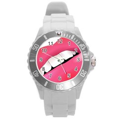 Smile Round Plastic Sport Watch (l) by StarvingArtisan