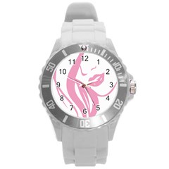 Pinky Round Plastic Sport Watch (l) by StarvingArtisan