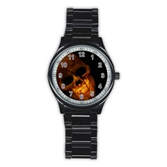 Skull Stainless Steel Round Watch by StarvingArtisan