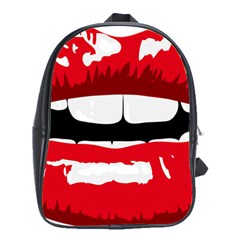 Sexy Mouth  School Bag (large) by StarvingArtisan