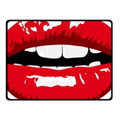 Sexy Mouth  Fleece Blanket (small)