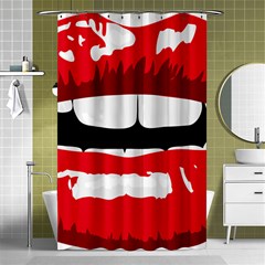 Sexy Mouth  Shower Curtain 48  X 72  (small)  by StarvingArtisan