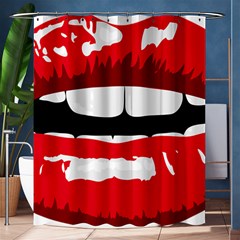 Sexy Mouth  Shower Curtain 60  X 72  (medium)  by StarvingArtisan