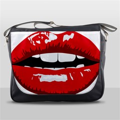 Sexy Mouth  Messenger Bags by StarvingArtisan