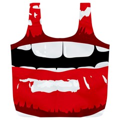 Sexy Mouth  Full Print Recycle Bags (l)  by StarvingArtisan