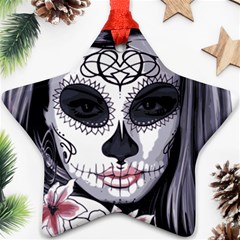 Sugar Skull Ornament (star) by StarvingArtisan