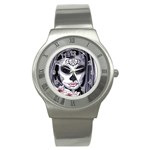 Sugar Skull Stainless Steel Watch Front