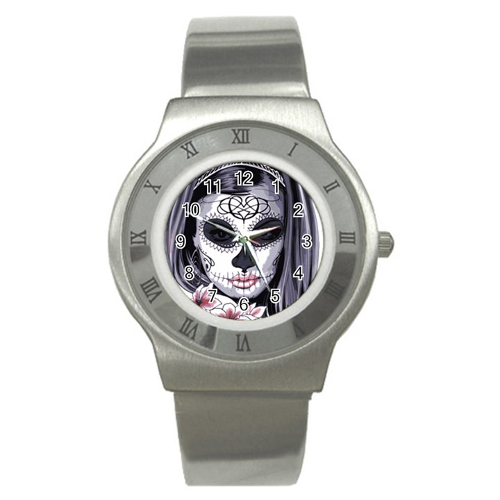 Sugar Skull Stainless Steel Watch